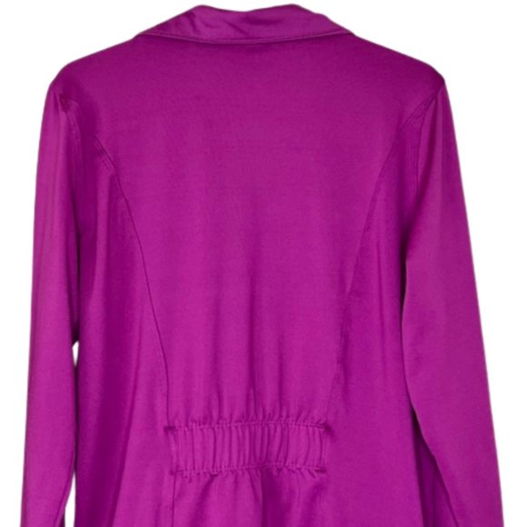 Nike Dri-Fit Purple Full Zip High Neck Stretch Jacket - Purple- M - Picture 5 of 8